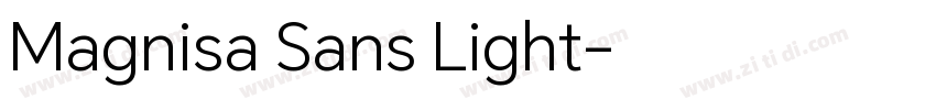 Magnisa Sans Light字体转换